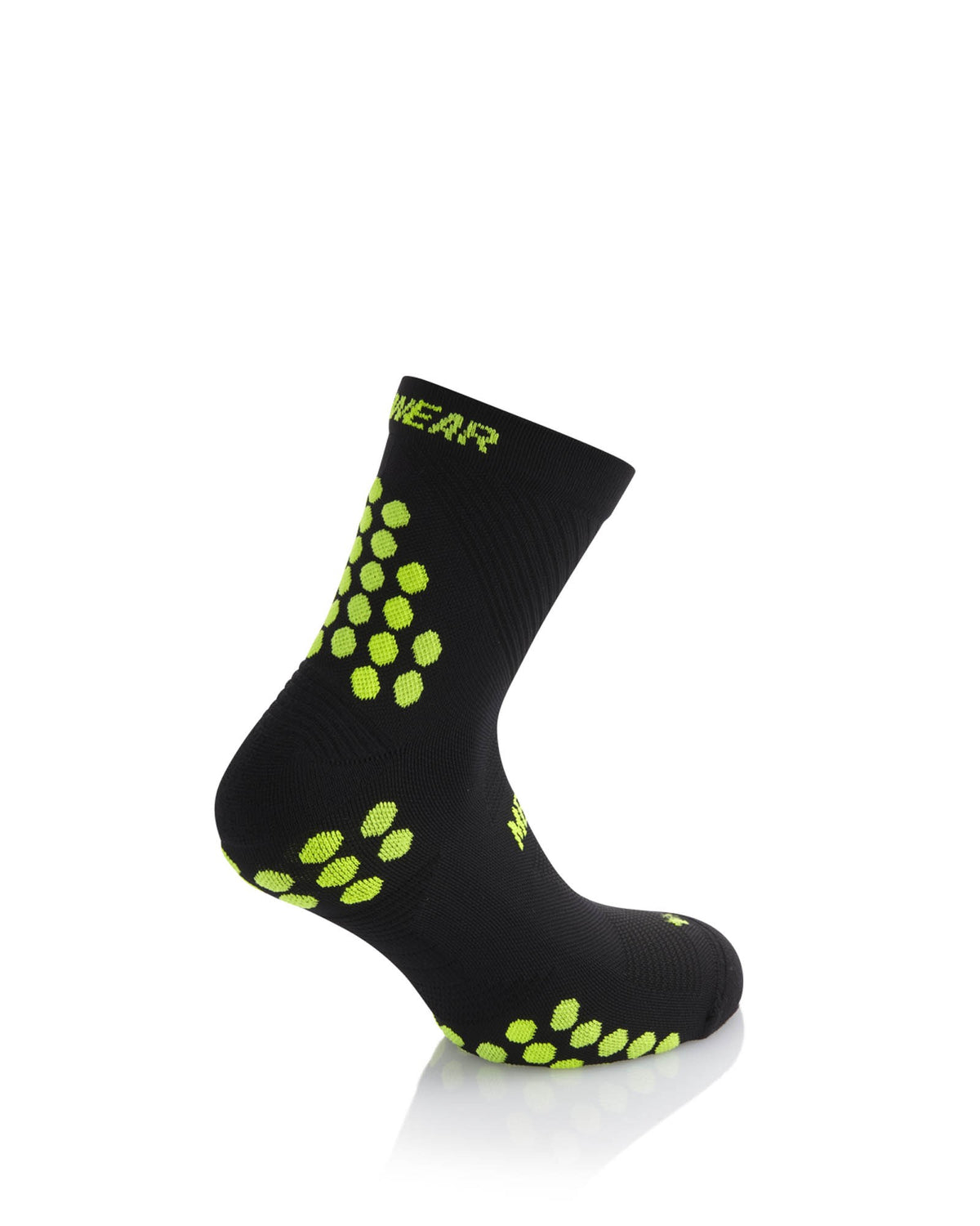 Calzino Running Light Black/Lime H10