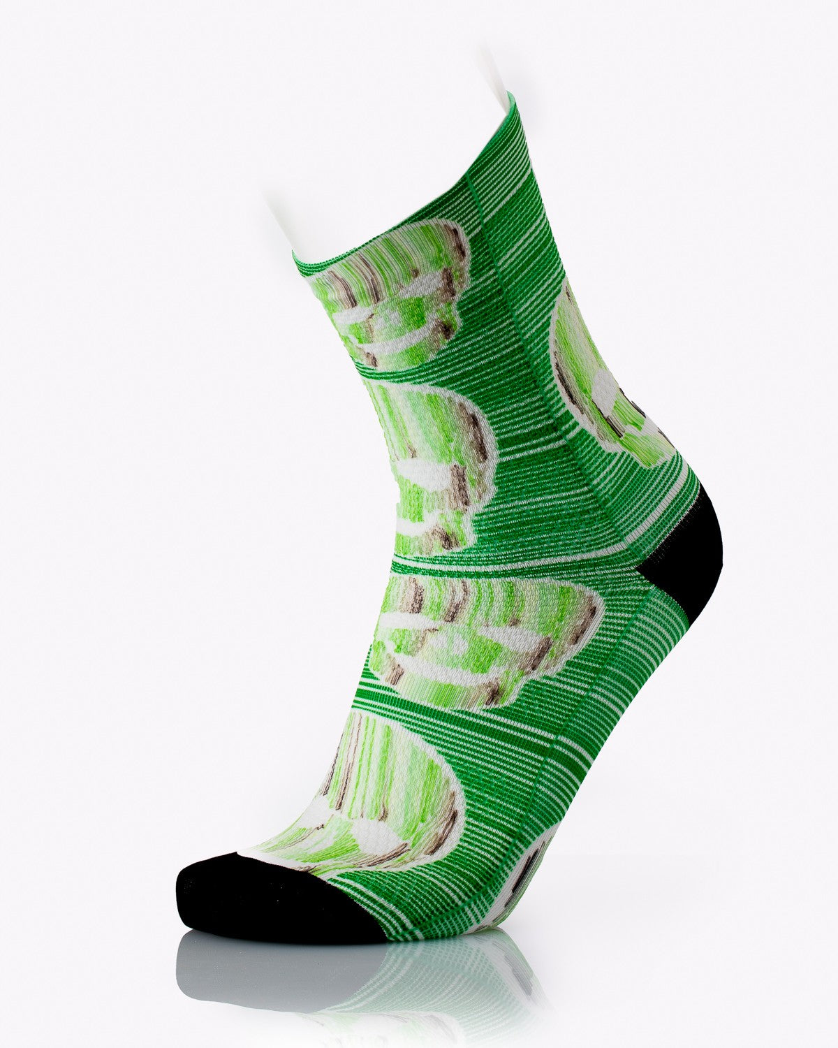 Calzini Fun Green Skull