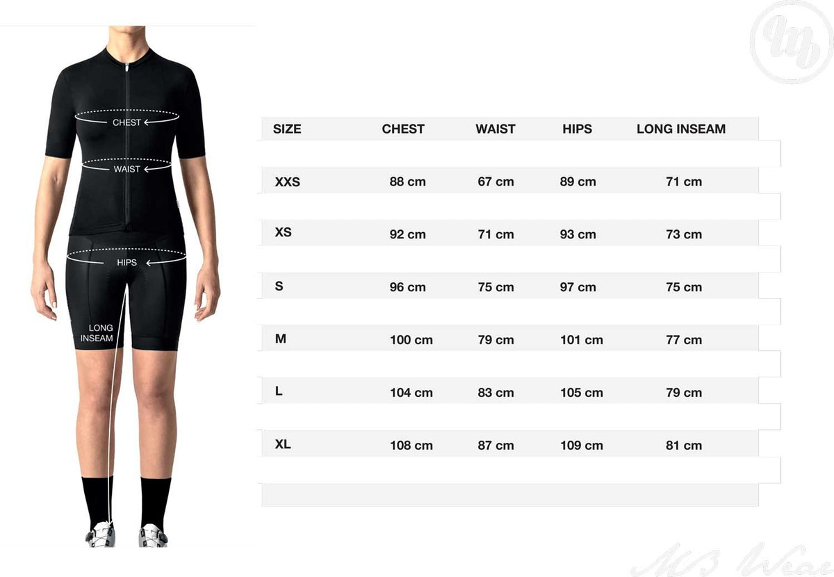 Guida taglie donna MB Wear