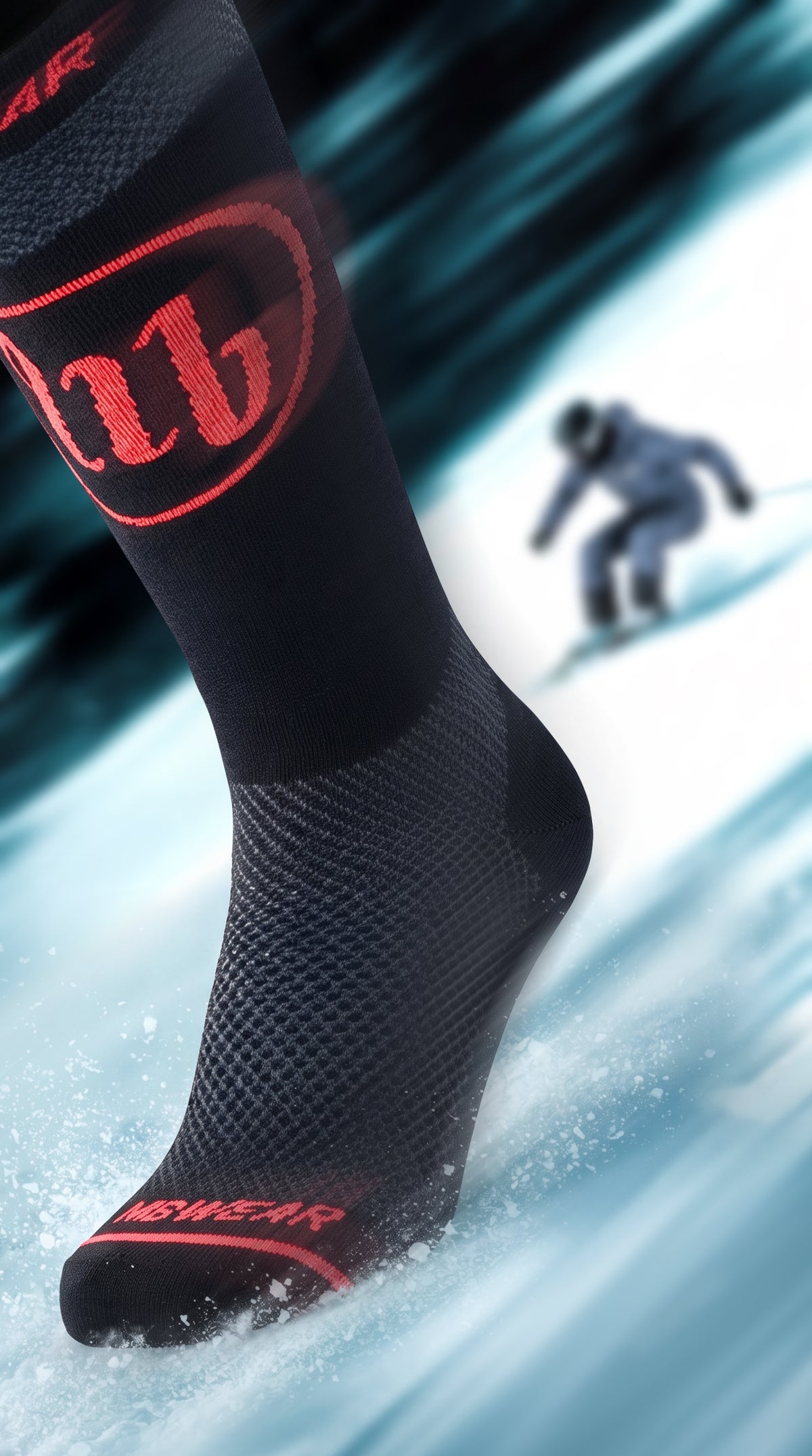 Calzino PRO Gran Risa Black/Red