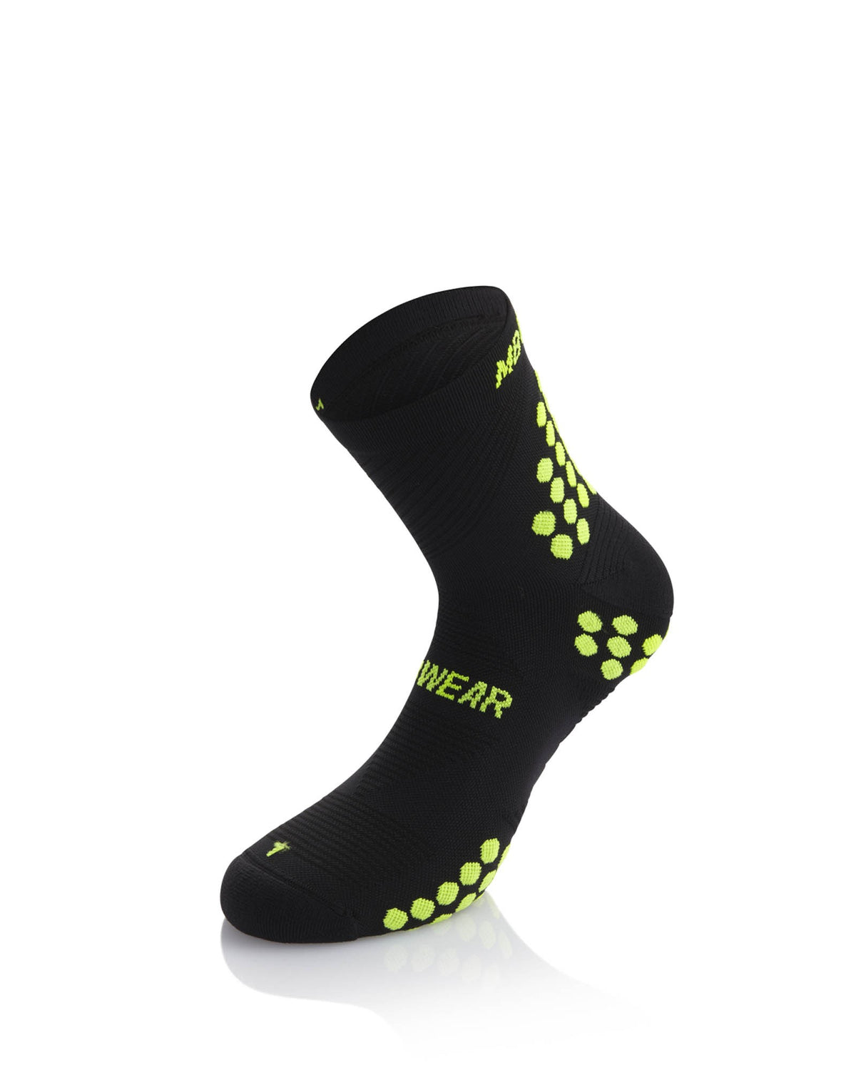 Calzino Running Light Black/Lime H10