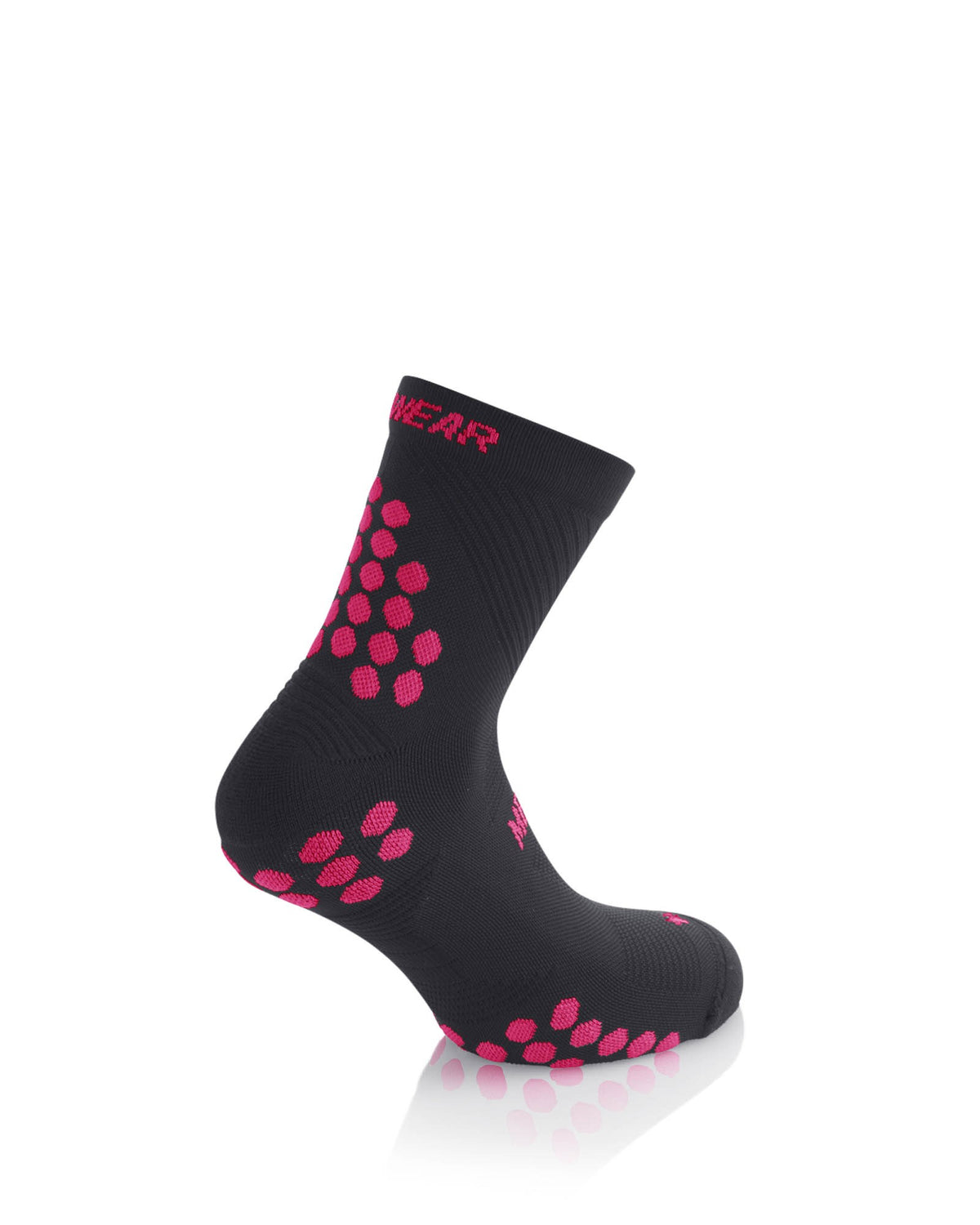 Calzino Running Light Grey/Pink H10