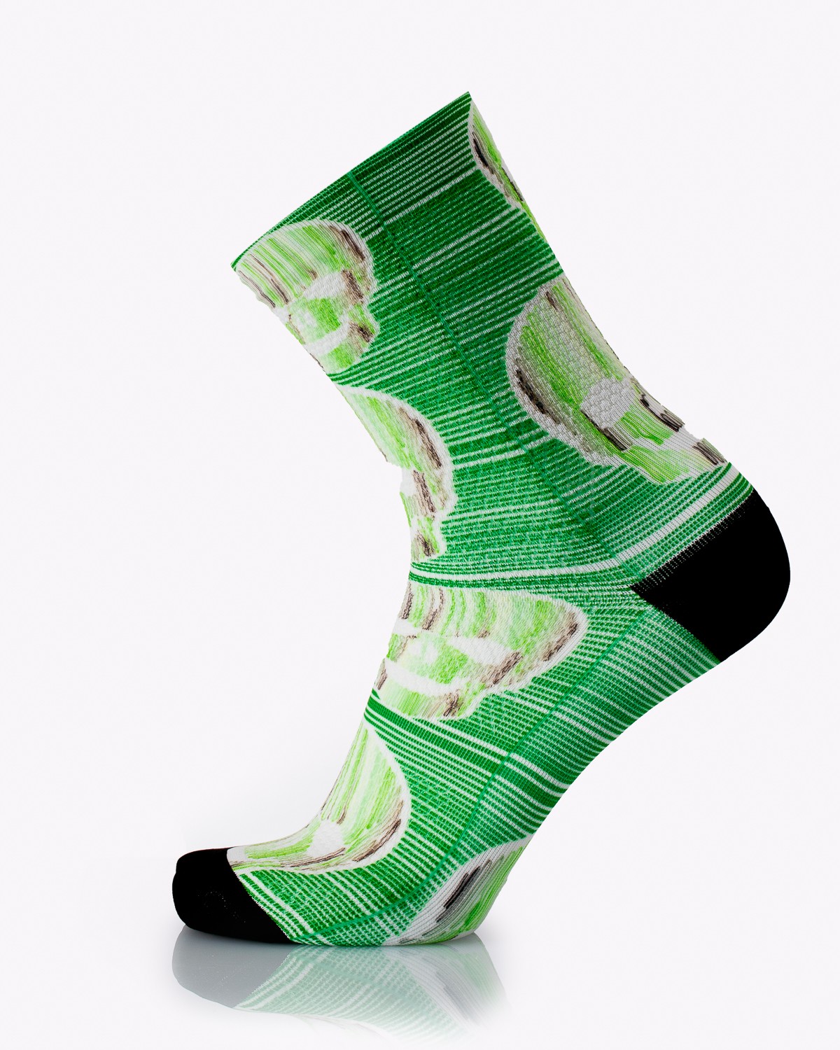 Calzini Fun Green Skull
